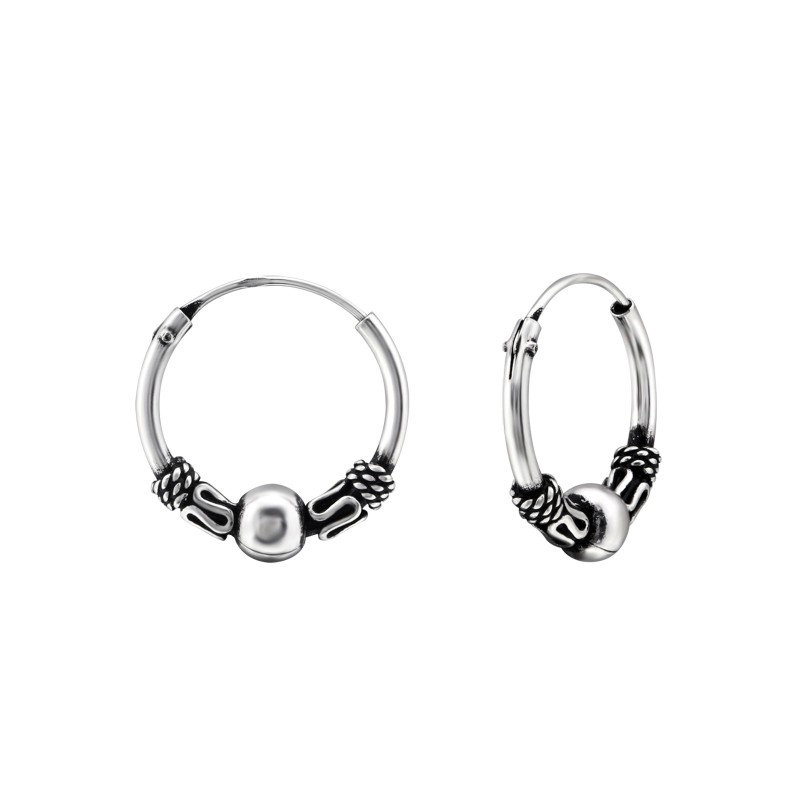 1 mm x 14 mm Gyönggyel díszített karika fülbevaló