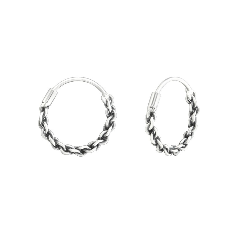1.2 mm x 12 mm Ezüst kicsi karika fülbevaló