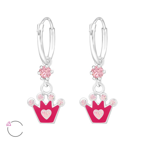 La Crystale koronás karikafülbevaló