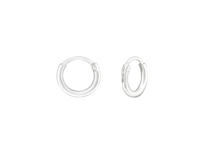 8 mm - Ezüst kicsi karika fülbevaló