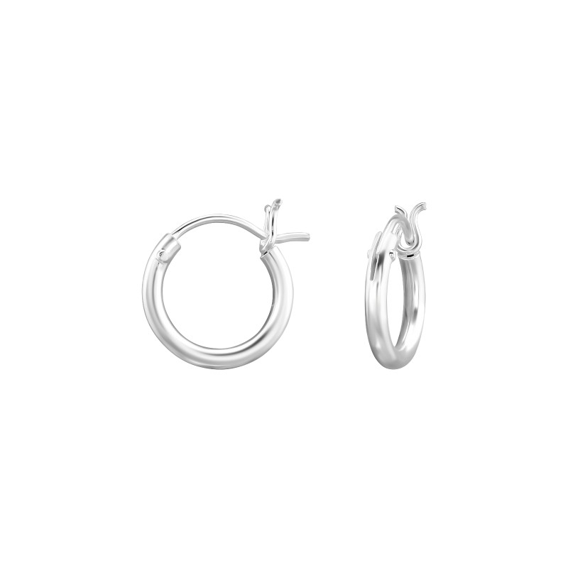 1.5 mm x 10 mm karika fülbevaló 925 ezüst