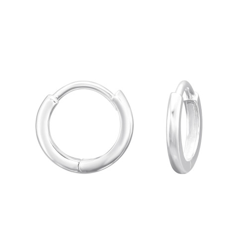 Huggies karika fülbevaló, ezüst, 2 mm x 12 mm