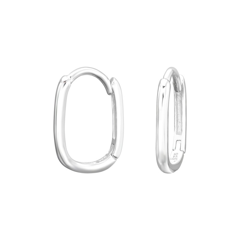 Huggies karika fülbevaló, ezüst, 2 mm x 15 mm