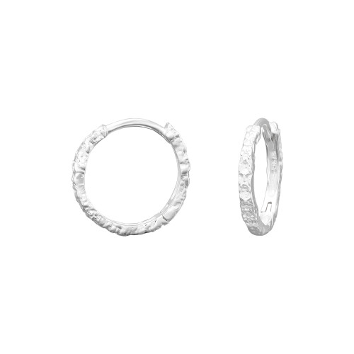 Huggies karika fülbevaló, ezüst, 2 mm x 15 mm