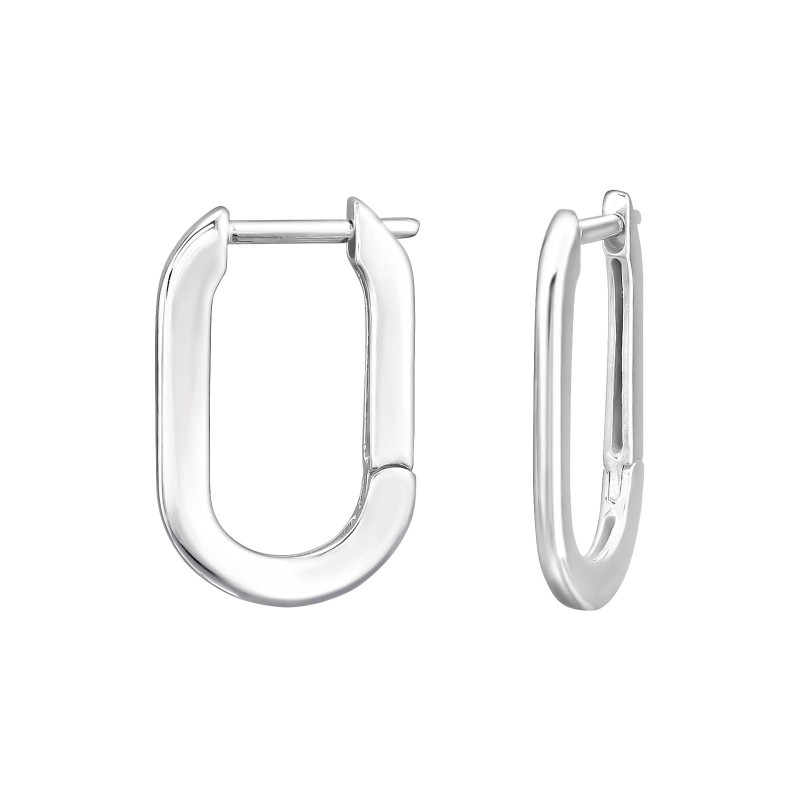 Huggies karika fülbevaló, ezüst, 2.6 mm x 16.5 mm