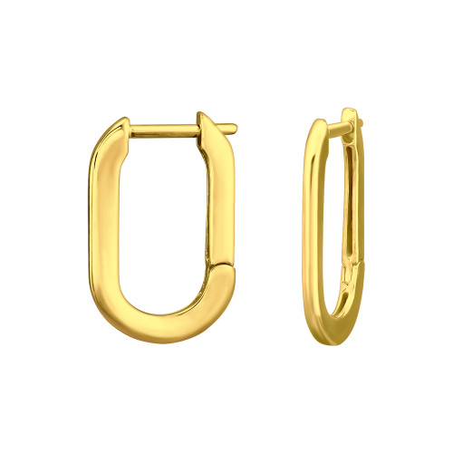 Huggies karika fülbevaló, 24k aranyozott, ezüst, 2.6 mm x 16.5 mm Huggies karika fülbevaló, 24k aranyozott, ezüst, 2.6 mm x 16.5 mm