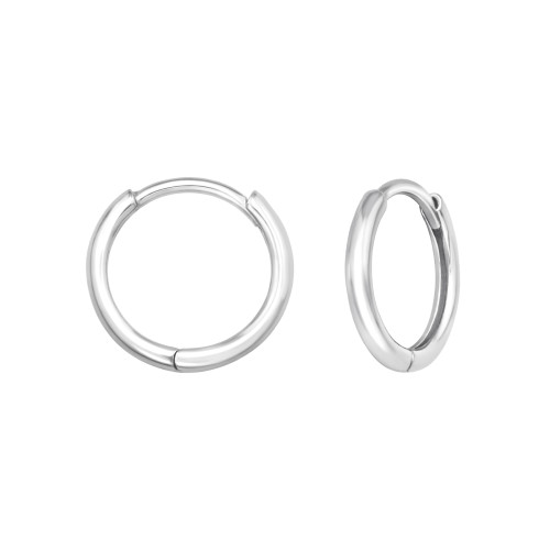 Huggies karika fülbevaló, ezüst, 1.8 mm x 12 mm