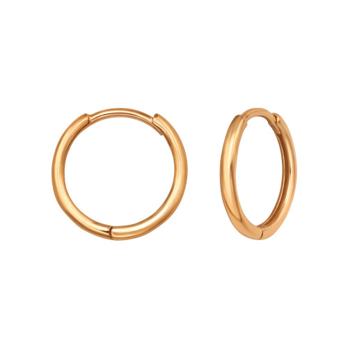 Huggies karika fülbevaló, 24k aranyozott, ezüst, 1.8 mm x 14 mm