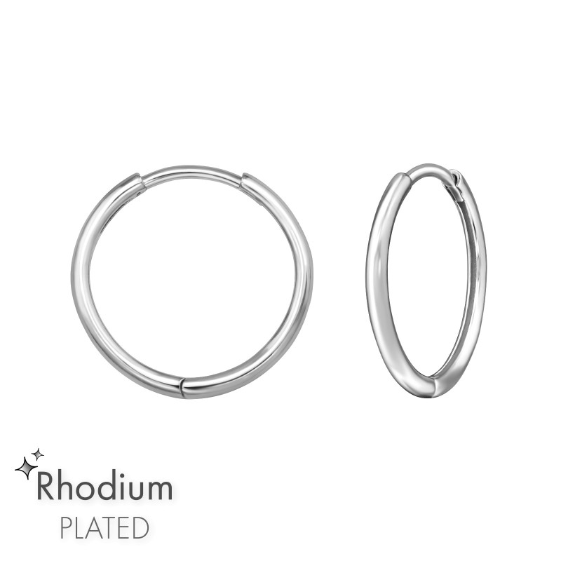 Huggies karika fülbevaló, ezüst, 1.8 mm x 16 mm Huggies karika fülbevaló, ezüst, 1.8 mm x 16 mm