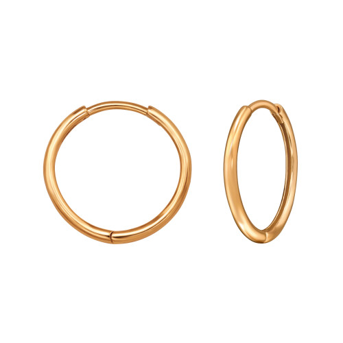 Huggies karika fülbevaló, 24k aranyozott, ezüst, 1.8 mm x 16 mm