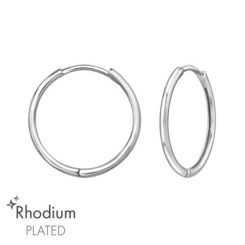 Huggies karika fülbevaló, ezüst, 1.8 mm x 18 mm