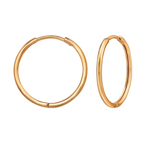 Huggies karika fülbevaló, 24k aranyozott, ezüst, 1.8 mm x 20 mm