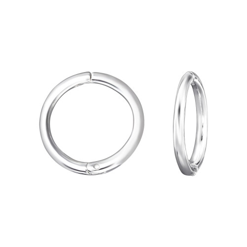 Huggies karika fülbevaló, ezüst, 1.1 mm x 10 mm