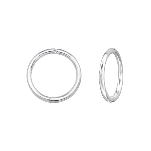 Huggies karika fülbevaló, ezüst, 1.3 mm x 12.6 mm