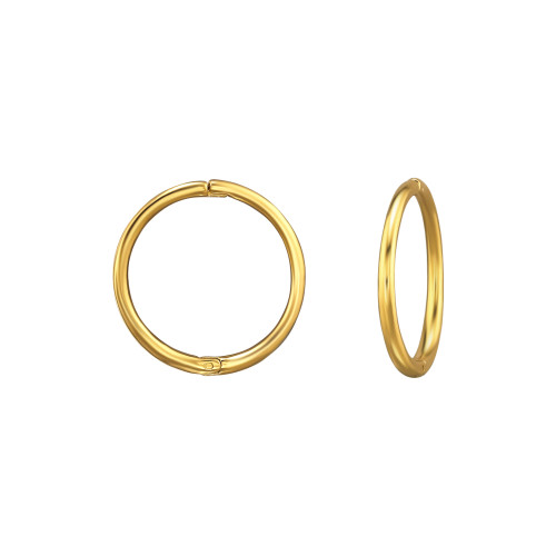 Huggies karika fülbevaló, 24k aranyozott, ezüst