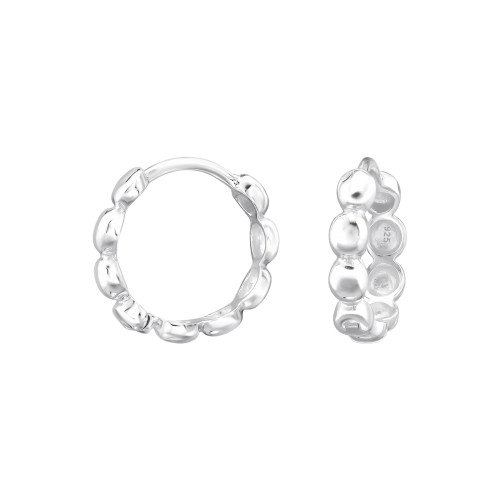 Huggies karika fülbevaló, ezüst, 2 mm x 10 mm