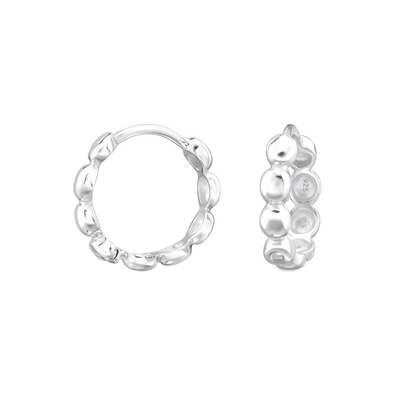 Huggies karika fülbevaló, ezüst, 2 mm x 10 mm