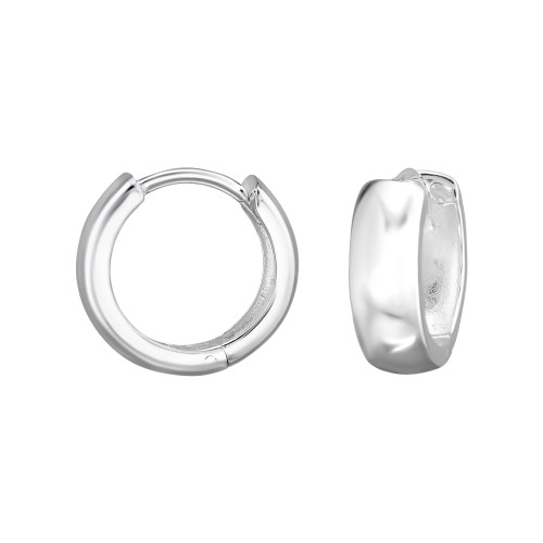 Huggies karika fülbevaló, ezüst, 5 mm x 13 mm