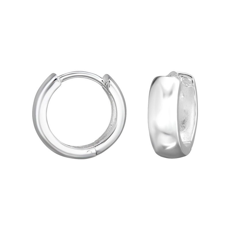Huggies karika fülbevaló, ezüst, 5 mm x 13 mm Huggies karika fülbevaló, ezüst, 5 mm x 13 mm