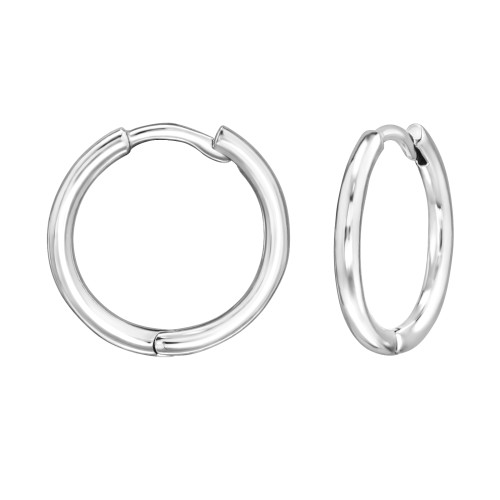 Sima 925 ezüst huggies karika fülbevaló