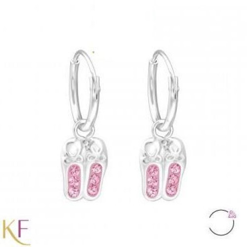La Crystale balerinacipő karikafülbevaló, pink